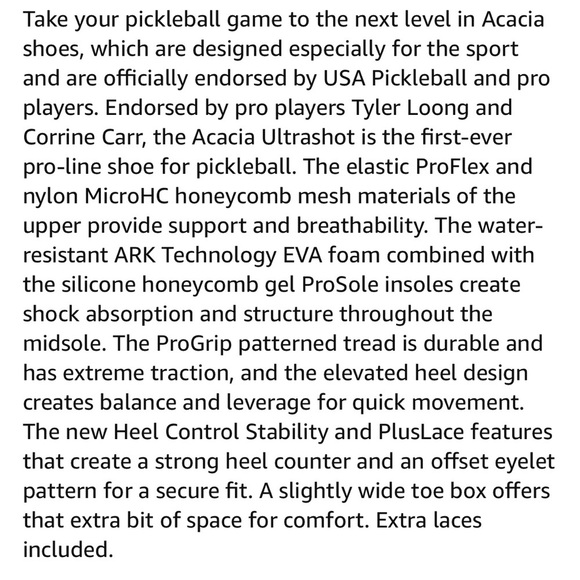 Acacia Signature Tyler Loong Edition Pickleball Shoe (Solar) new in box - Picture 6 of 9